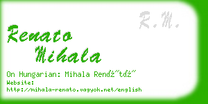 renato mihala business card